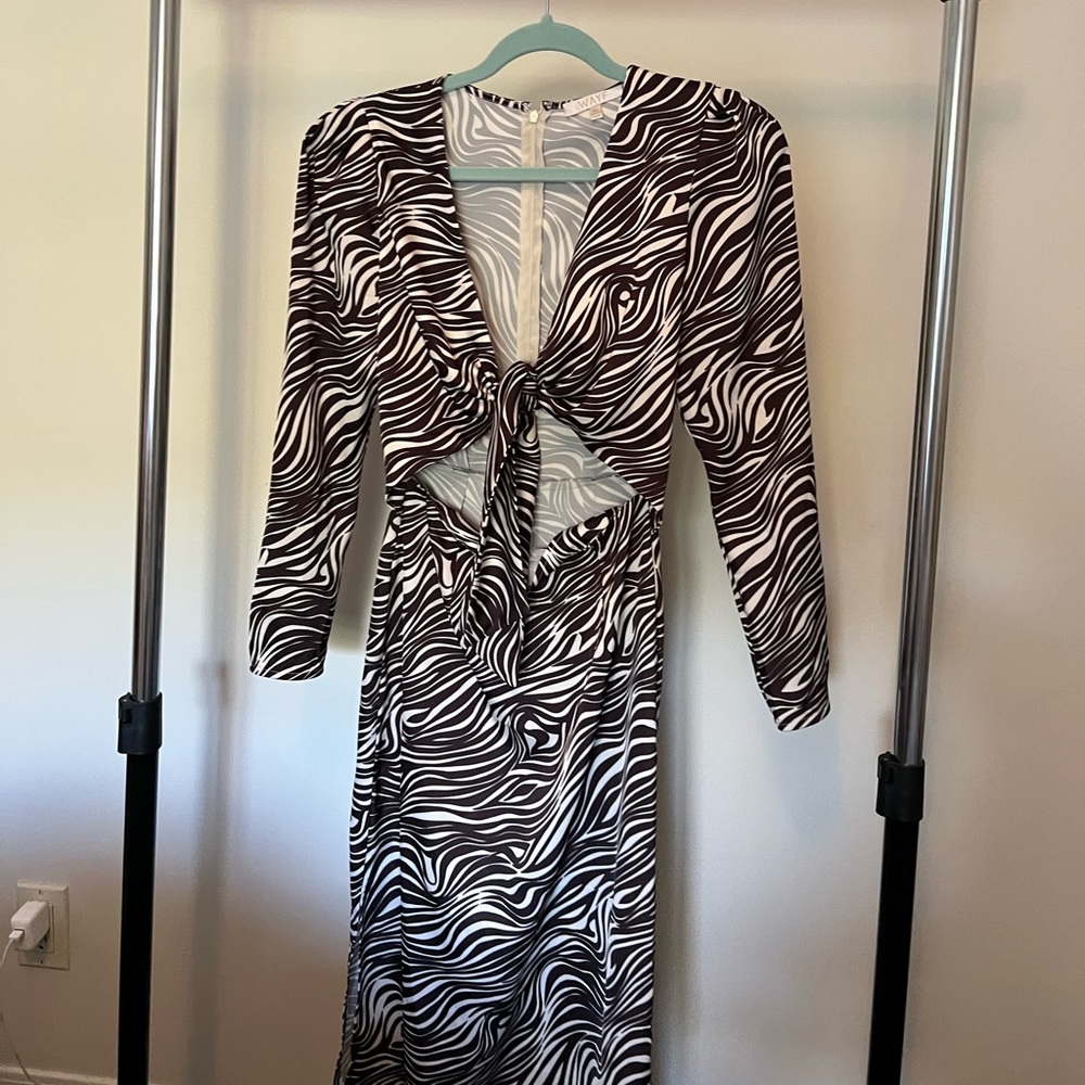 Zebra midi dress